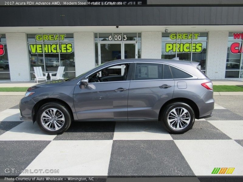Modern Steel Metallic / Graystone 2017 Acura RDX Advance AWD