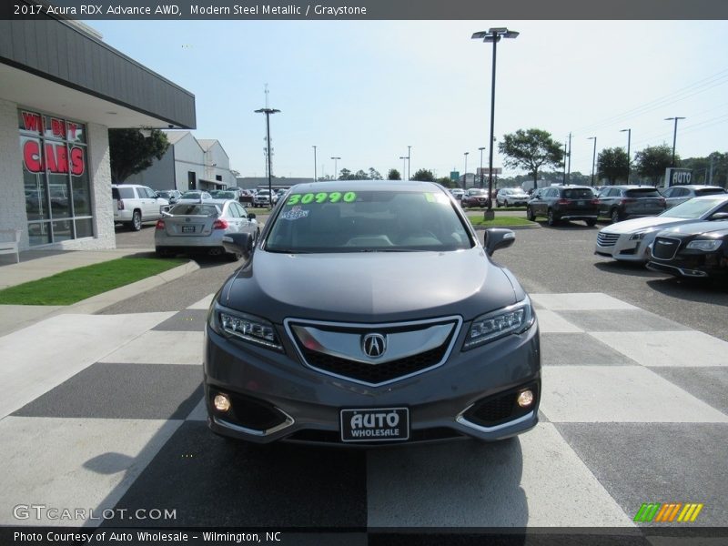 Modern Steel Metallic / Graystone 2017 Acura RDX Advance AWD