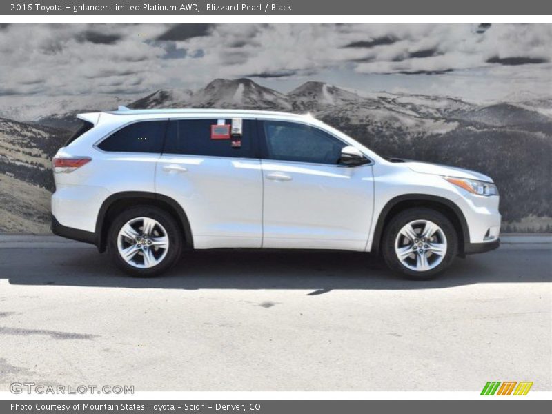 Blizzard Pearl / Black 2016 Toyota Highlander Limited Platinum AWD