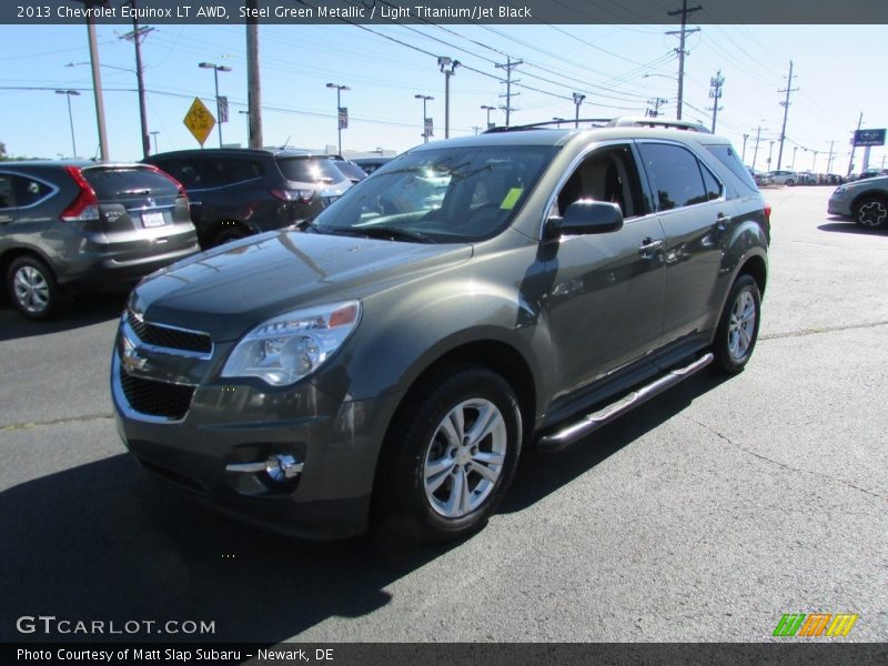 Steel Green Metallic / Light Titanium/Jet Black 2013 Chevrolet Equinox LT AWD