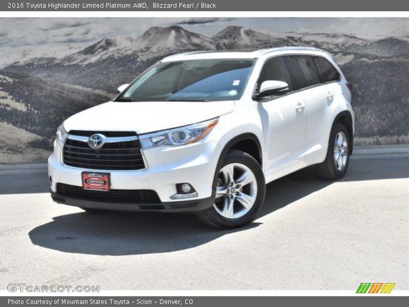 Blizzard Pearl / Black 2016 Toyota Highlander Limited Platinum AWD
