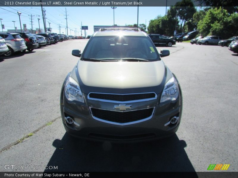 Steel Green Metallic / Light Titanium/Jet Black 2013 Chevrolet Equinox LT AWD