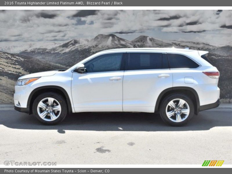 Blizzard Pearl / Black 2016 Toyota Highlander Limited Platinum AWD