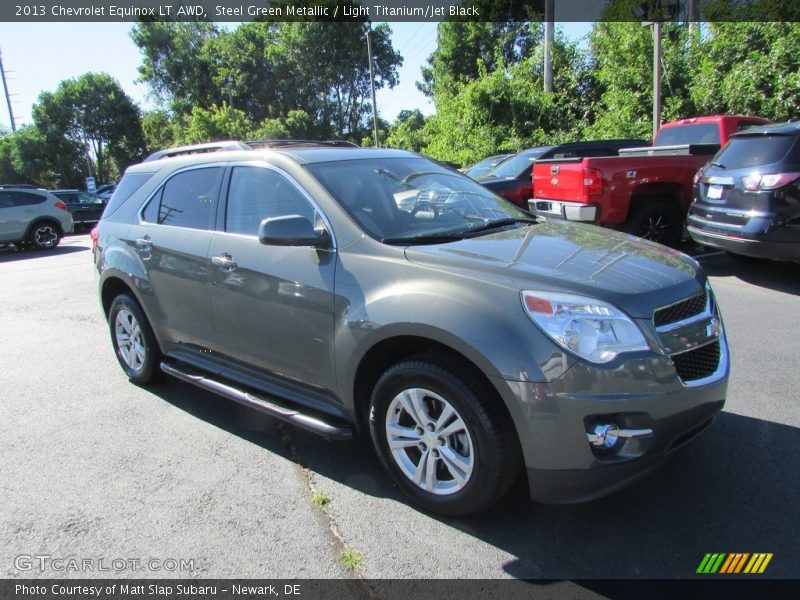 Steel Green Metallic / Light Titanium/Jet Black 2013 Chevrolet Equinox LT AWD