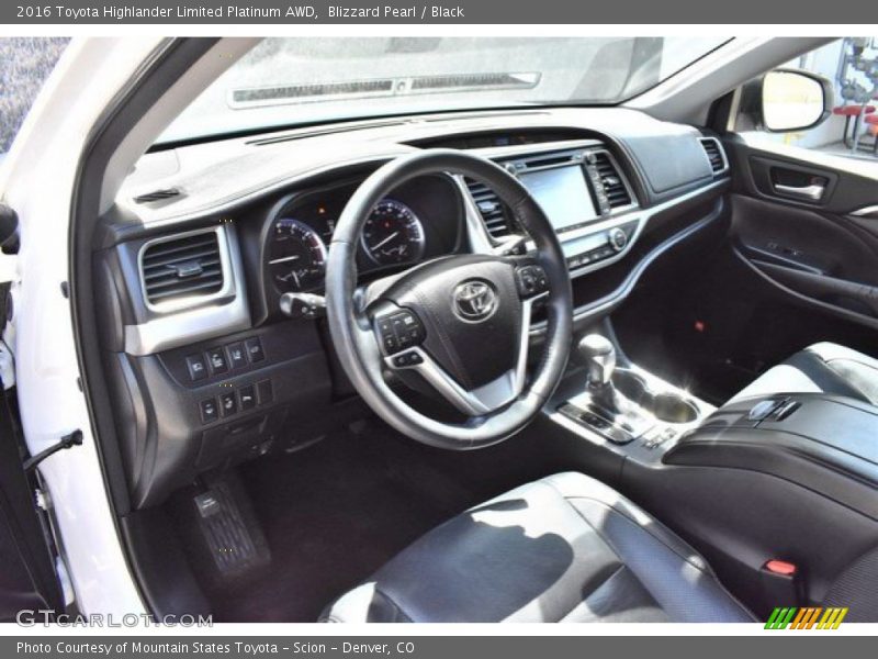 Blizzard Pearl / Black 2016 Toyota Highlander Limited Platinum AWD