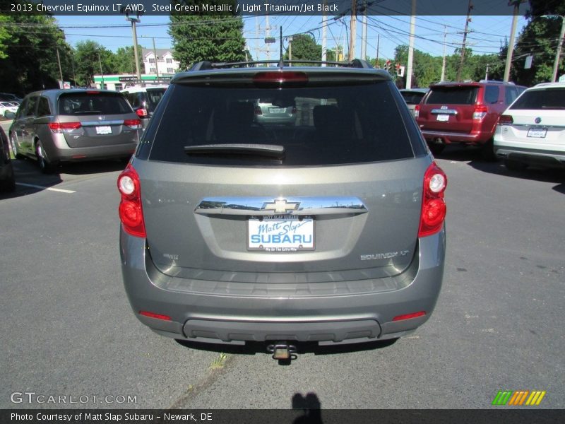 Steel Green Metallic / Light Titanium/Jet Black 2013 Chevrolet Equinox LT AWD