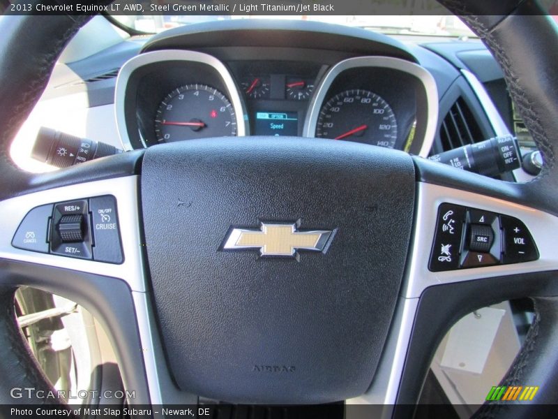 Steel Green Metallic / Light Titanium/Jet Black 2013 Chevrolet Equinox LT AWD