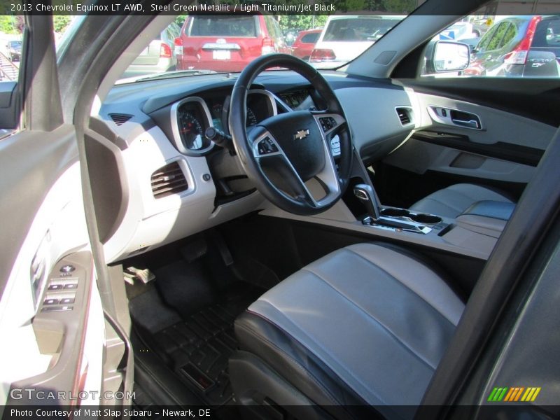 Steel Green Metallic / Light Titanium/Jet Black 2013 Chevrolet Equinox LT AWD