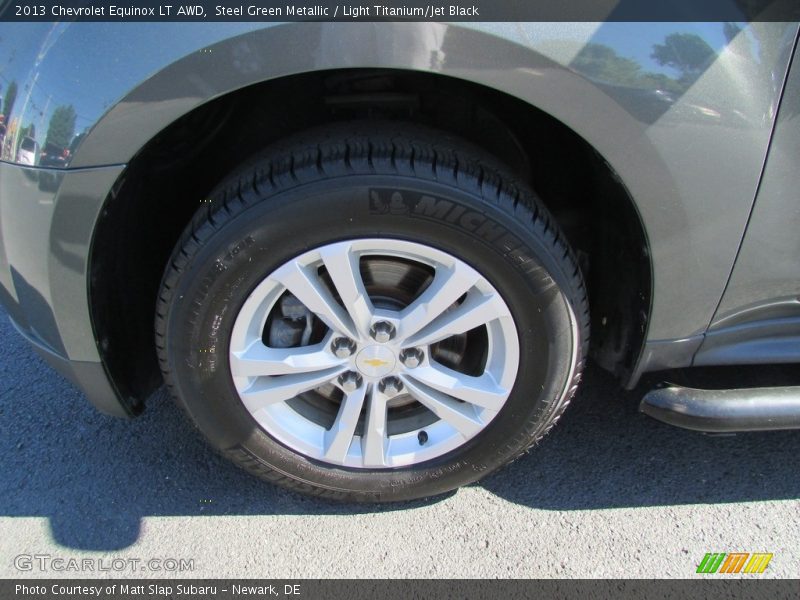 Steel Green Metallic / Light Titanium/Jet Black 2013 Chevrolet Equinox LT AWD