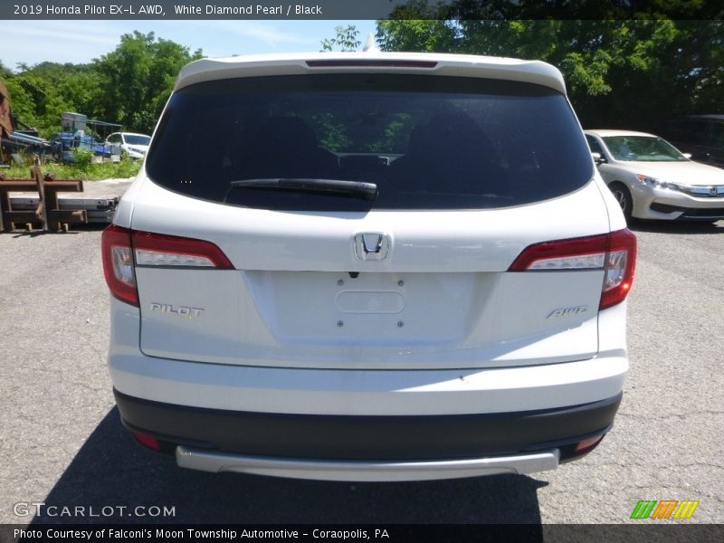 White Diamond Pearl / Black 2019 Honda Pilot EX-L AWD