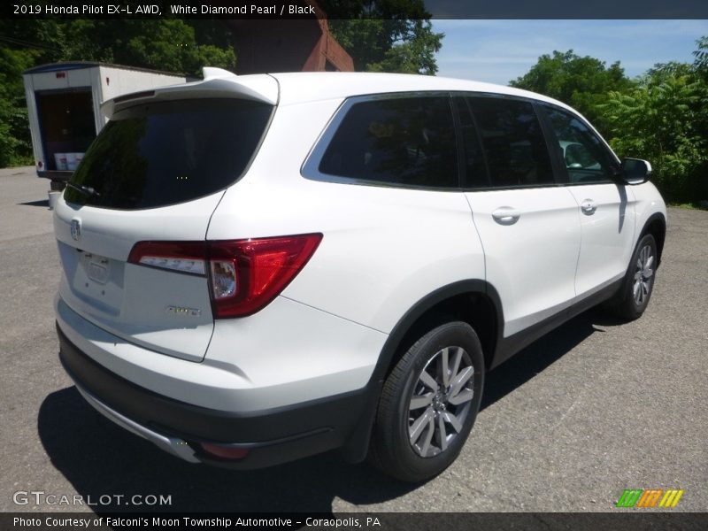 White Diamond Pearl / Black 2019 Honda Pilot EX-L AWD