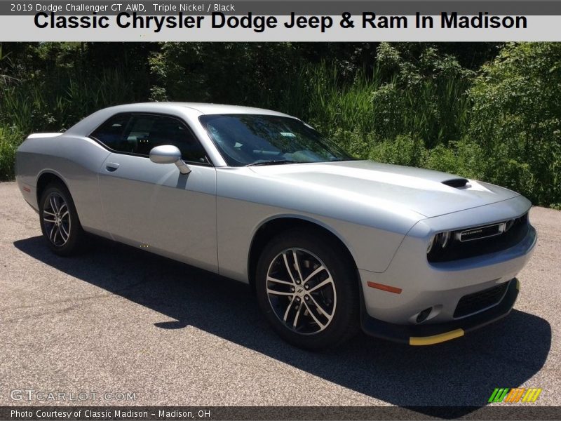 Triple Nickel / Black 2019 Dodge Challenger GT AWD