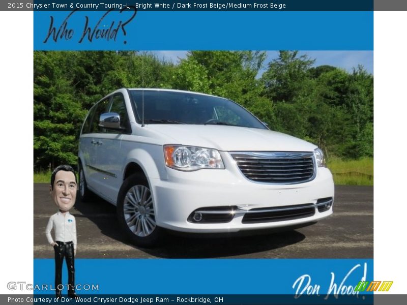 Bright White / Dark Frost Beige/Medium Frost Beige 2015 Chrysler Town & Country Touring-L