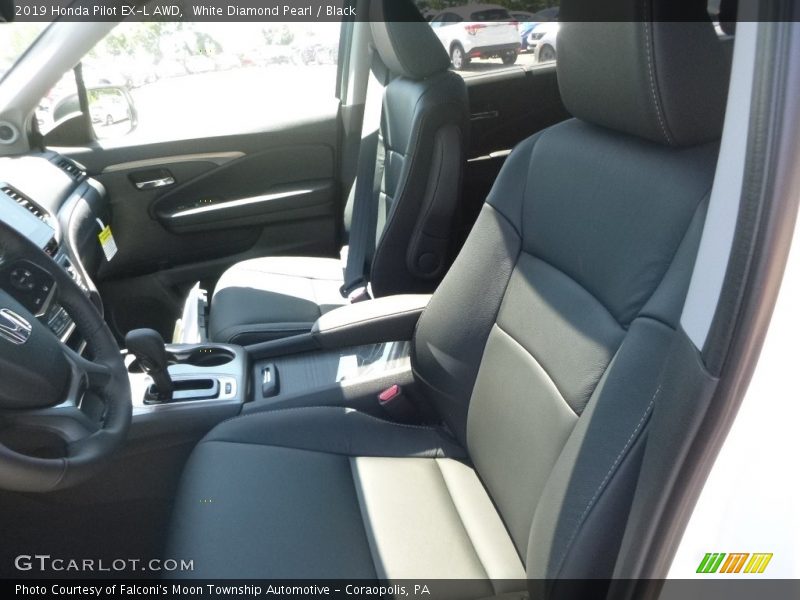 White Diamond Pearl / Black 2019 Honda Pilot EX-L AWD