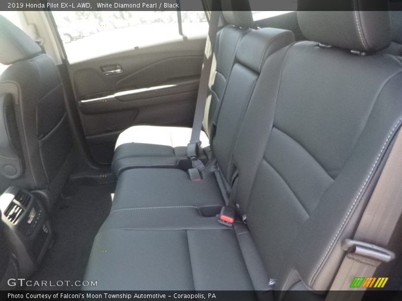 White Diamond Pearl / Black 2019 Honda Pilot EX-L AWD