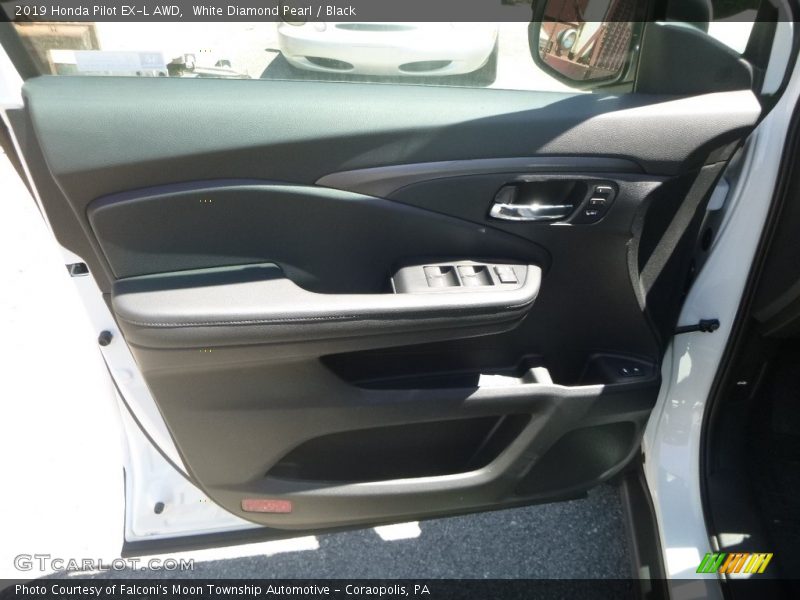 White Diamond Pearl / Black 2019 Honda Pilot EX-L AWD