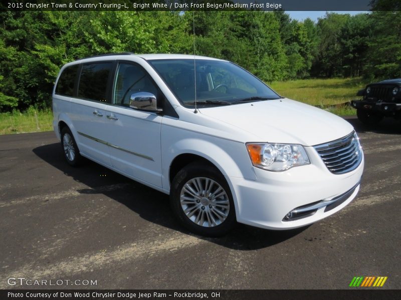 Bright White / Dark Frost Beige/Medium Frost Beige 2015 Chrysler Town & Country Touring-L