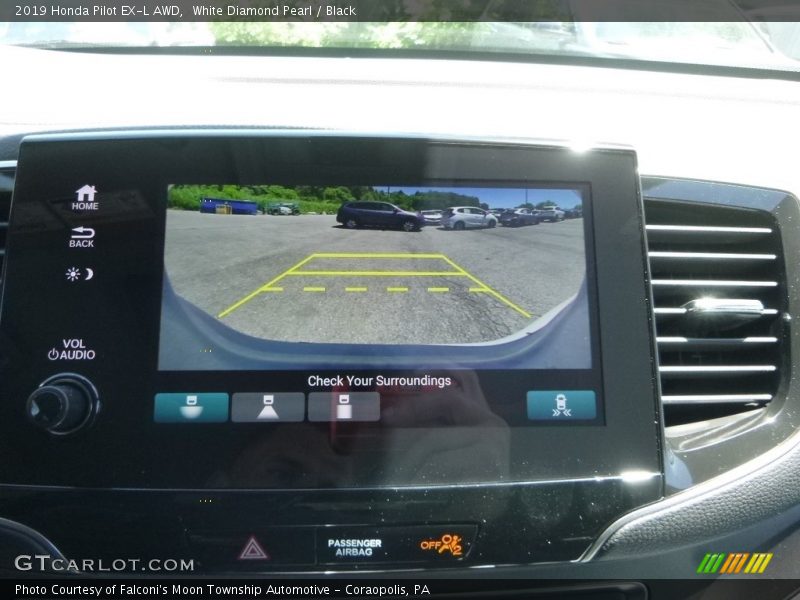 White Diamond Pearl / Black 2019 Honda Pilot EX-L AWD