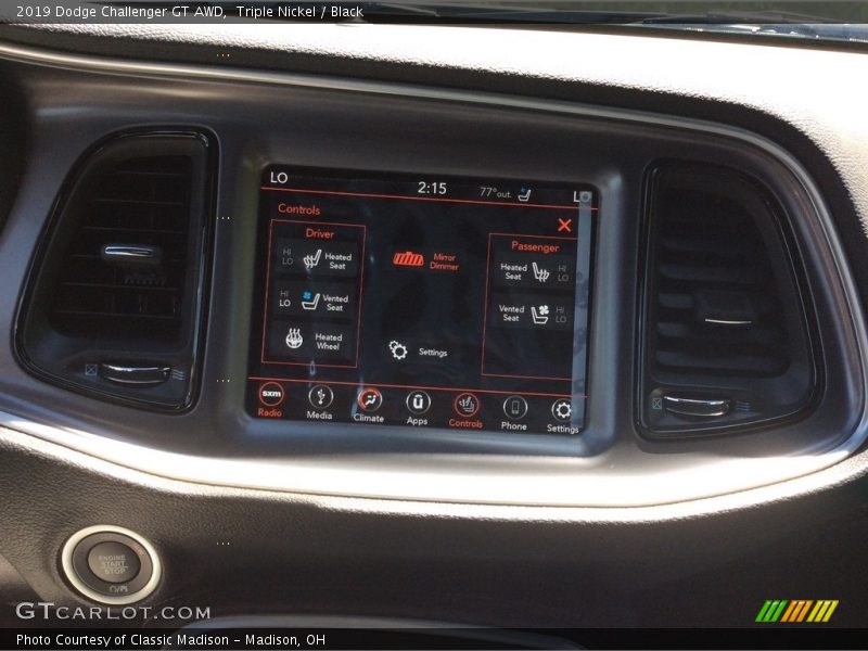 Triple Nickel / Black 2019 Dodge Challenger GT AWD