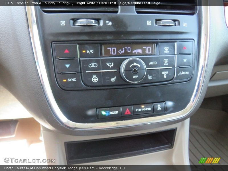 Bright White / Dark Frost Beige/Medium Frost Beige 2015 Chrysler Town & Country Touring-L