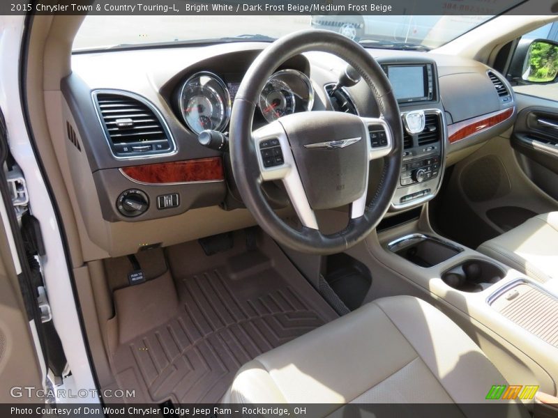 Bright White / Dark Frost Beige/Medium Frost Beige 2015 Chrysler Town & Country Touring-L