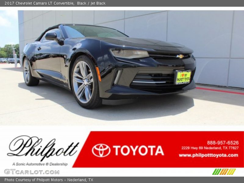 Black / Jet Black 2017 Chevrolet Camaro LT Convertible