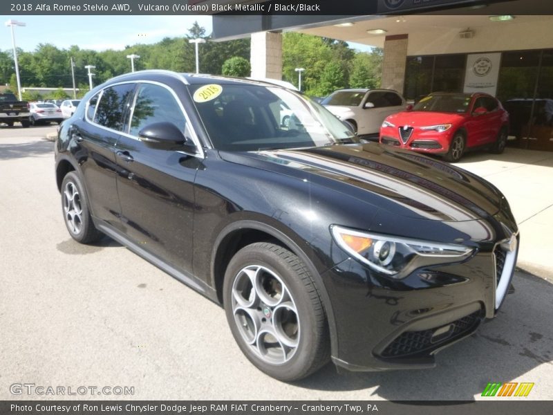 Vulcano (Volcano) Black Metallic / Black/Black 2018 Alfa Romeo Stelvio AWD