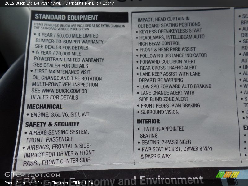 Dark Slate Metallic / Ebony 2019 Buick Enclave Avenir AWD