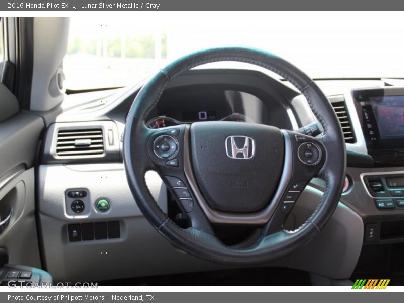 Lunar Silver Metallic / Gray 2016 Honda Pilot EX-L