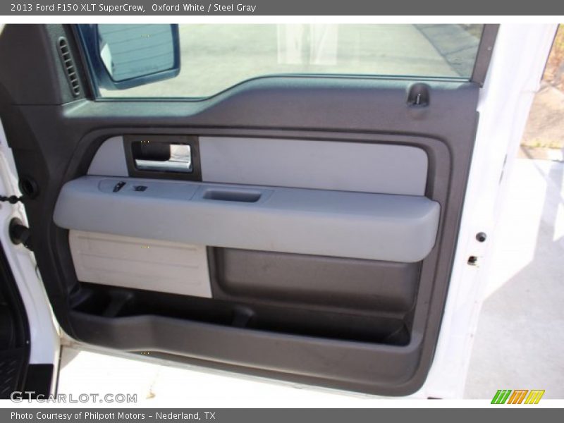 Oxford White / Steel Gray 2013 Ford F150 XLT SuperCrew