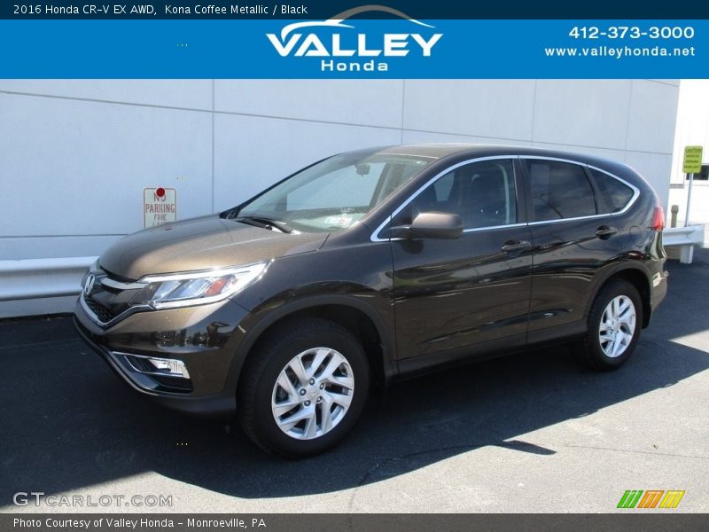 Kona Coffee Metallic / Black 2016 Honda CR-V EX AWD