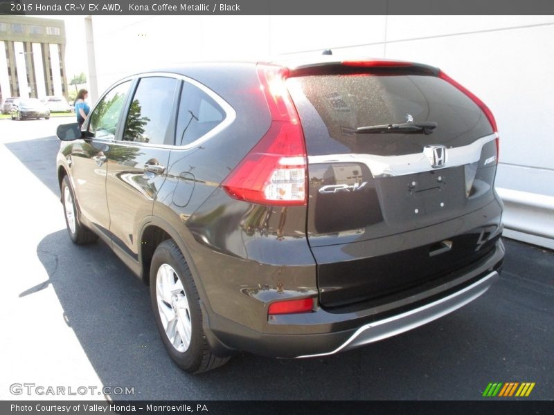 Kona Coffee Metallic / Black 2016 Honda CR-V EX AWD