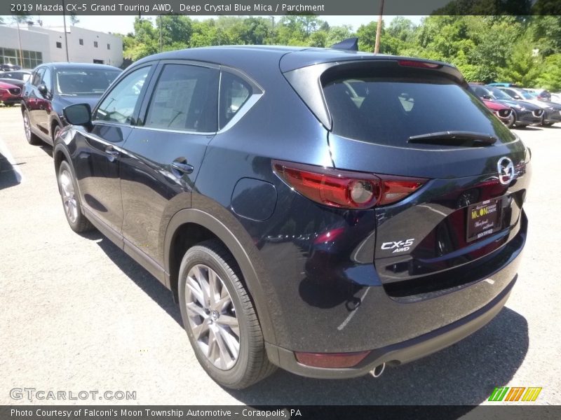 Deep Crystal Blue Mica / Parchment 2019 Mazda CX-5 Grand Touring AWD