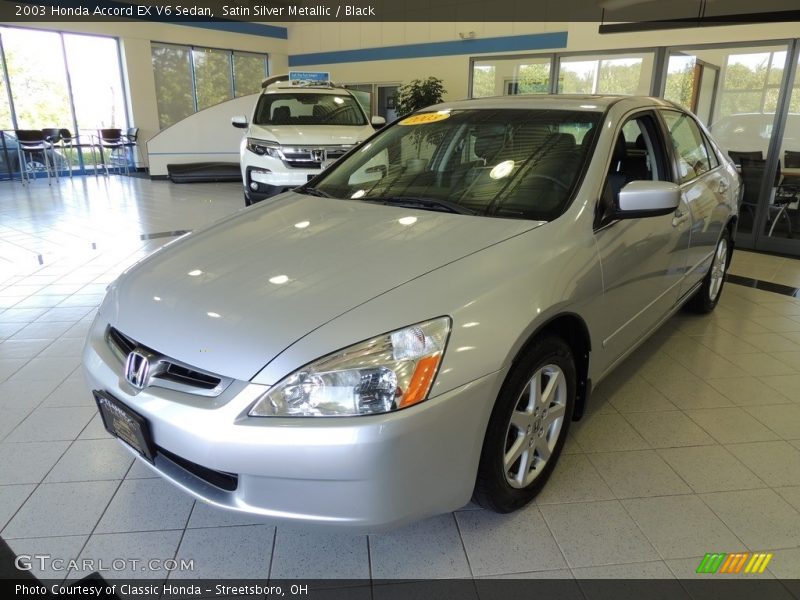 Satin Silver Metallic / Black 2003 Honda Accord EX V6 Sedan