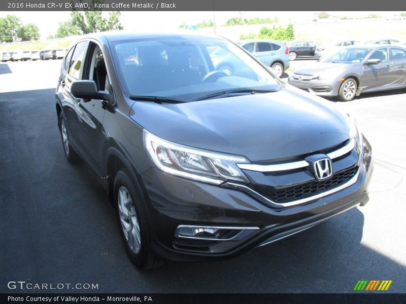 Kona Coffee Metallic / Black 2016 Honda CR-V EX AWD