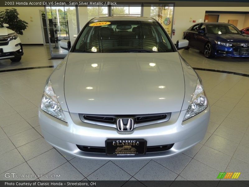 Satin Silver Metallic / Black 2003 Honda Accord EX V6 Sedan