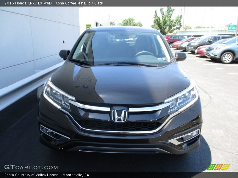 Kona Coffee Metallic / Black 2016 Honda CR-V EX AWD