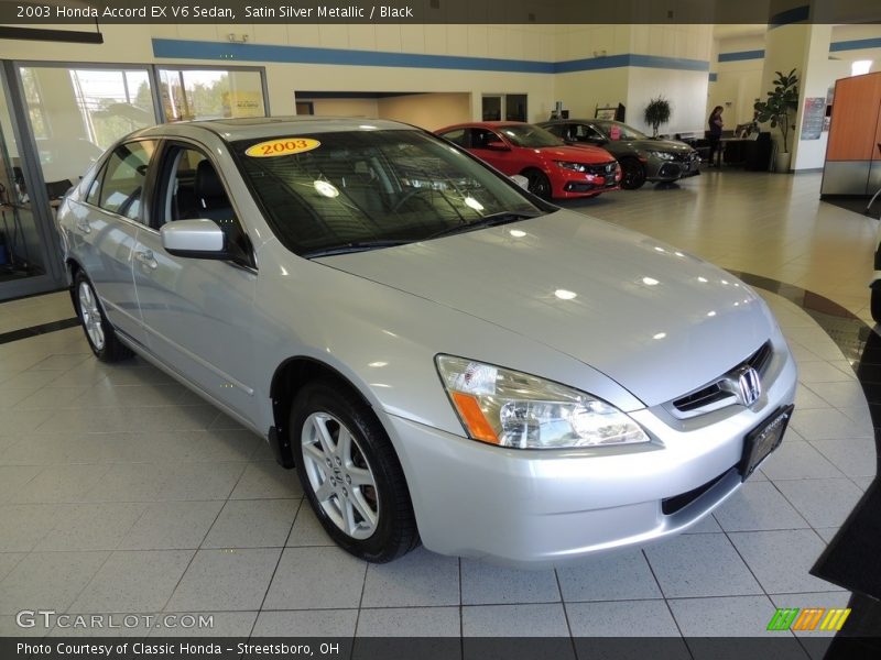Satin Silver Metallic / Black 2003 Honda Accord EX V6 Sedan