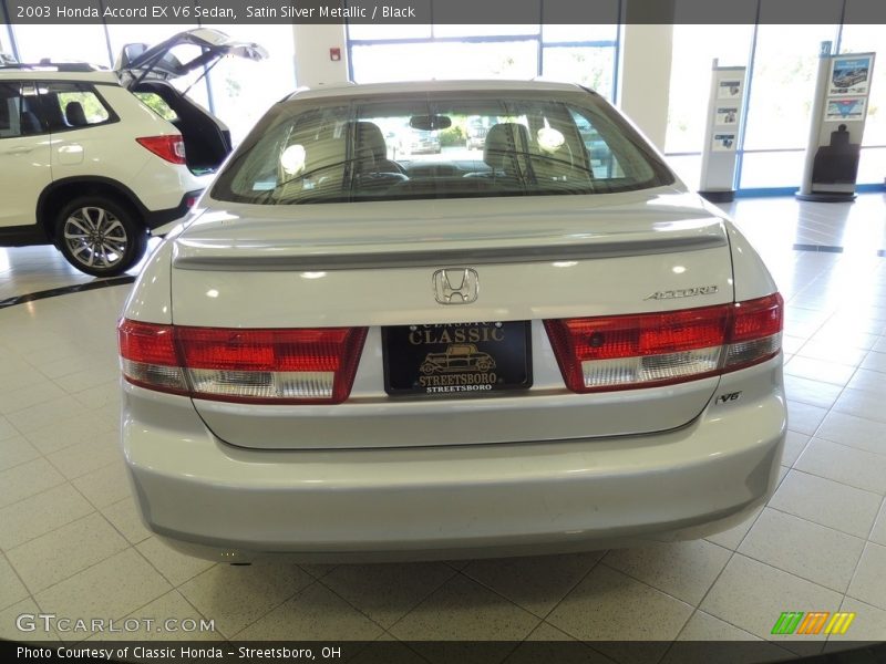 Satin Silver Metallic / Black 2003 Honda Accord EX V6 Sedan