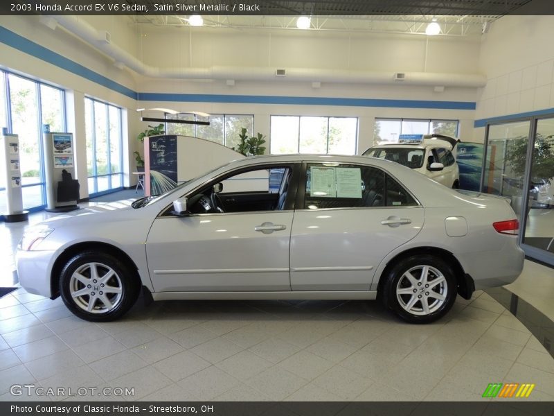 Satin Silver Metallic / Black 2003 Honda Accord EX V6 Sedan