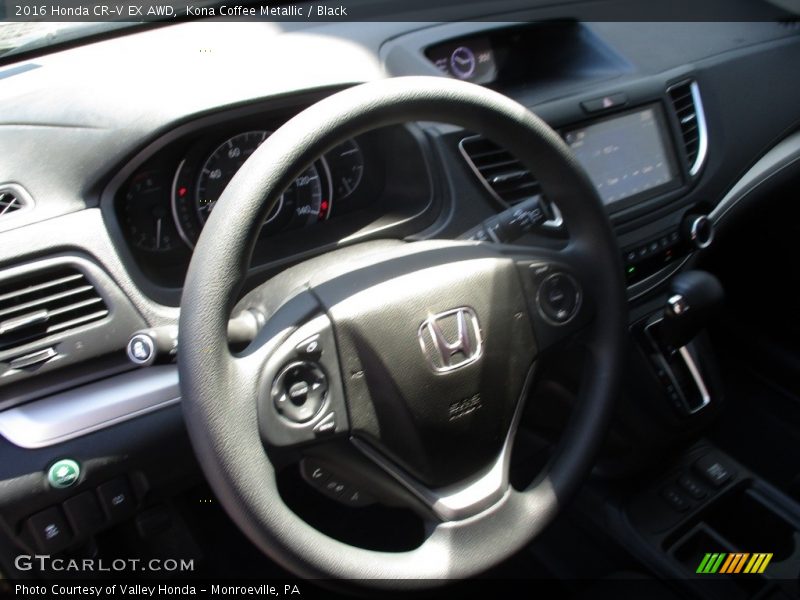 Kona Coffee Metallic / Black 2016 Honda CR-V EX AWD
