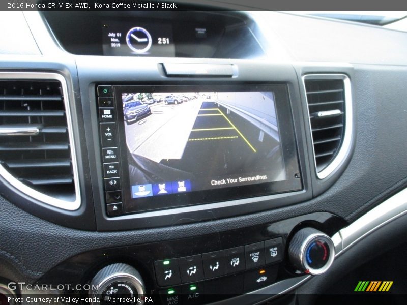 Kona Coffee Metallic / Black 2016 Honda CR-V EX AWD