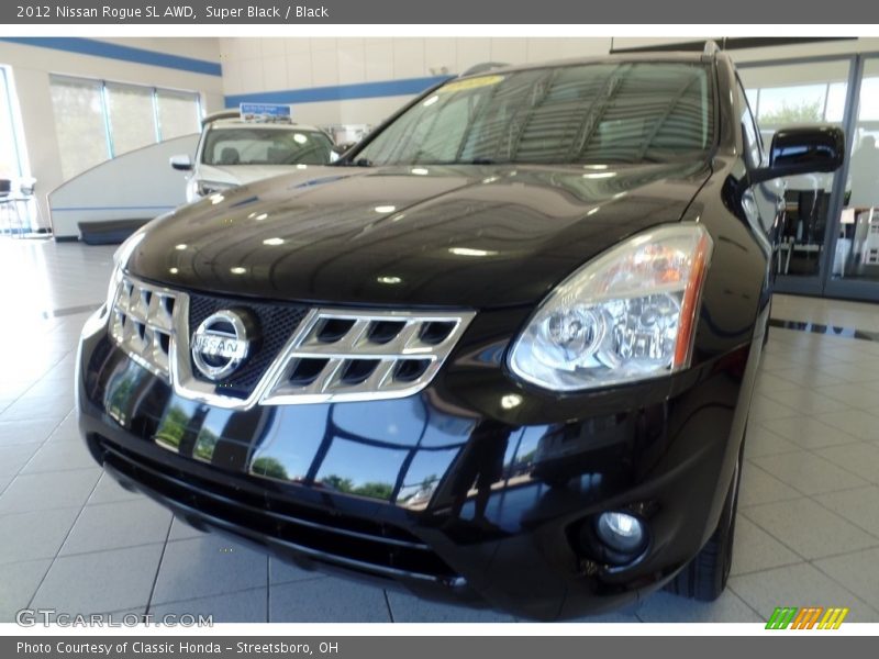 Super Black / Black 2012 Nissan Rogue SL AWD