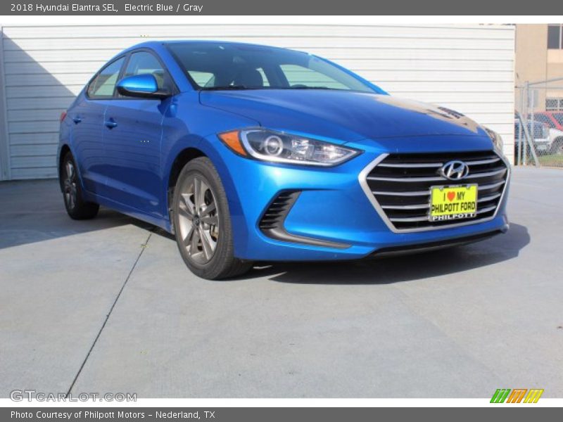 Electric Blue / Gray 2018 Hyundai Elantra SEL