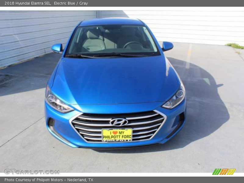 Electric Blue / Gray 2018 Hyundai Elantra SEL