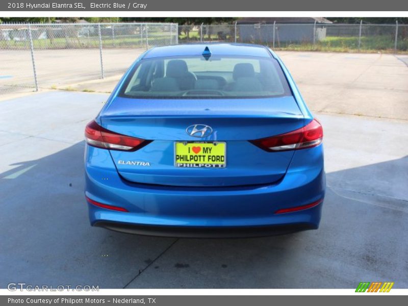 Electric Blue / Gray 2018 Hyundai Elantra SEL