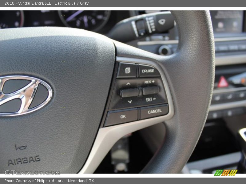 Electric Blue / Gray 2018 Hyundai Elantra SEL
