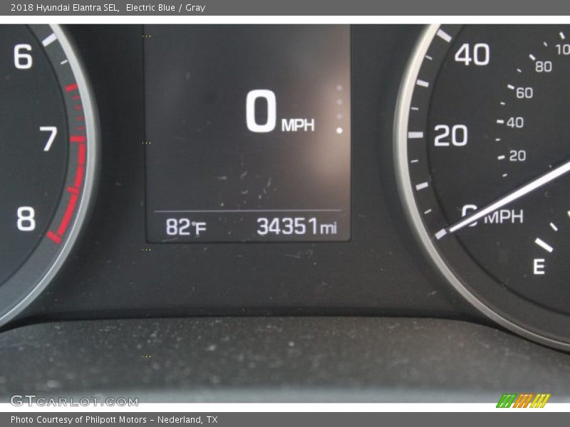 Electric Blue / Gray 2018 Hyundai Elantra SEL