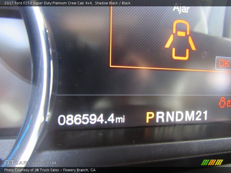 Shadow Black / Black 2017 Ford F250 Super Duty Platinum Crew Cab 4x4