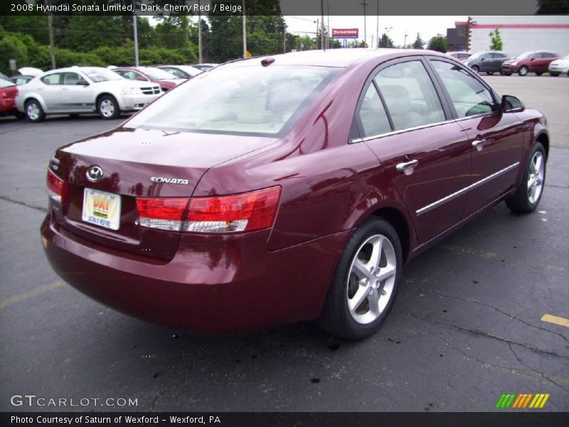 Dark Cherry Red / Beige 2008 Hyundai Sonata Limited